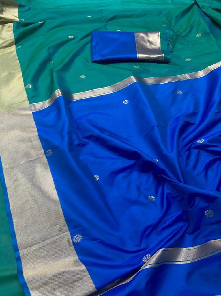 Burgundy Banarasi Silk Saree