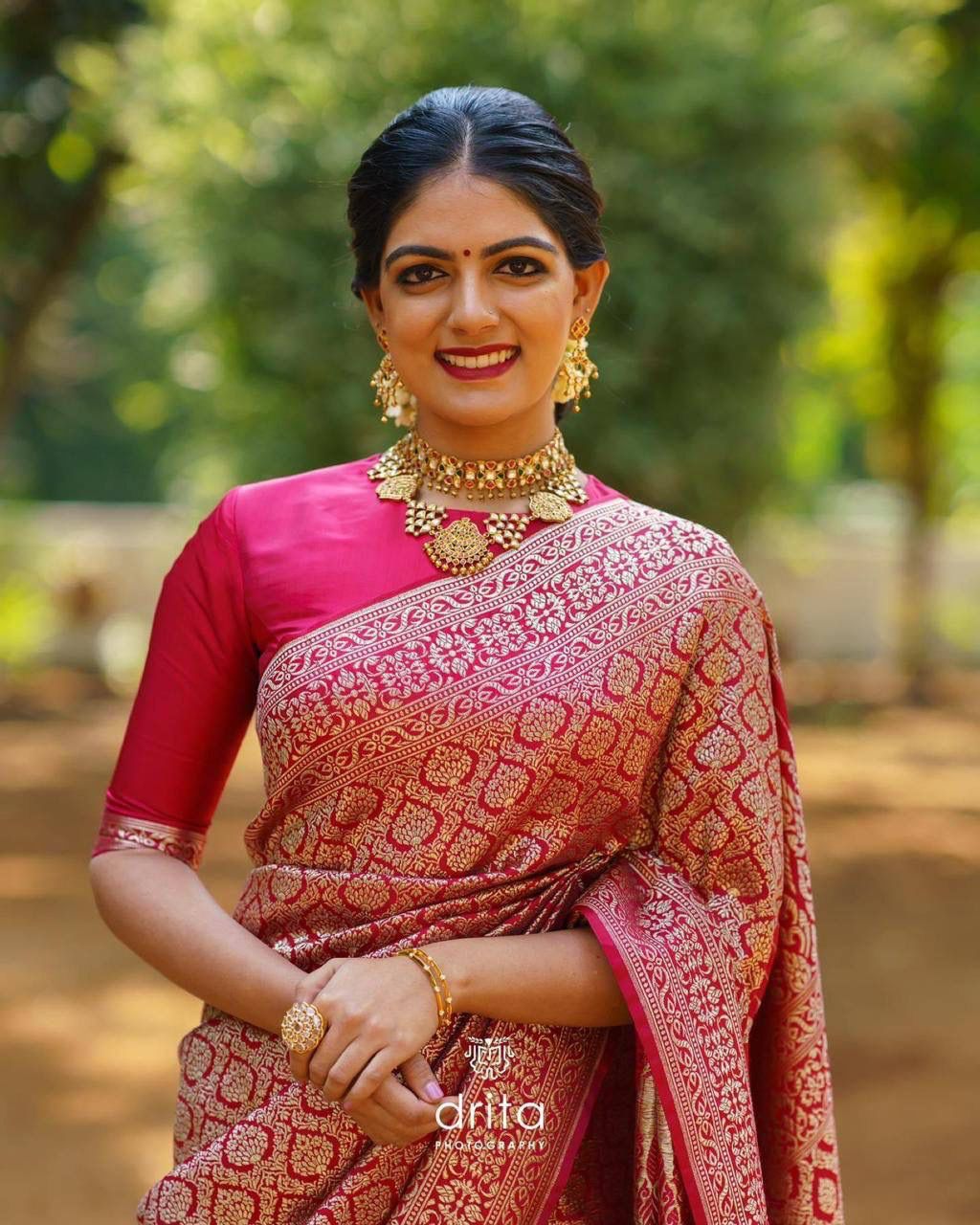 Emerald Green Kanjivaram Saree