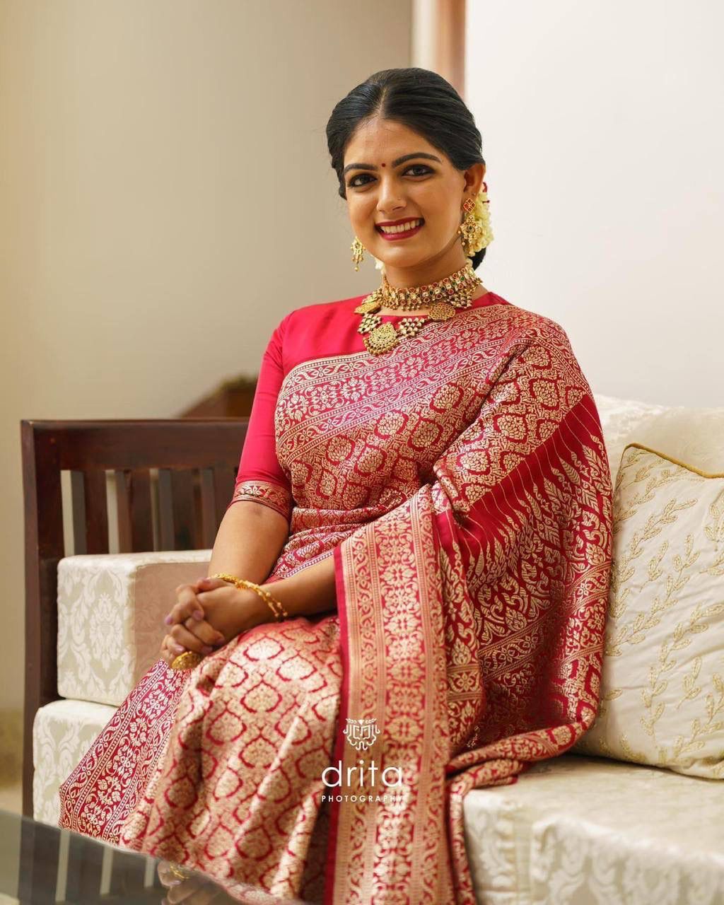 Emerald Green Kanjivaram Saree