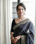 Royal Gray Soft Silk Saree