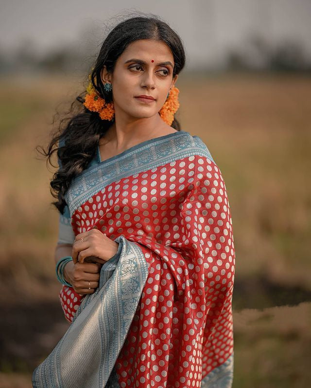 Rose Pink Organza Saree