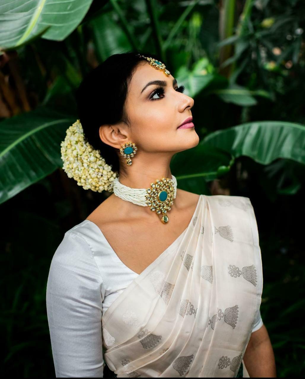 Teal Chanderi Silk Saree